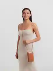 Медный женская сумка клатч для телефона, на плечо