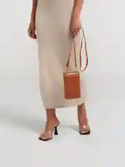 Медный женская сумка клатч для телефона, на плечо