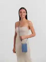 Голубой женская сумка клатч для телефона, на плечо