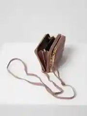 Пудровый женская сумка клатч для телефона, на плечо
