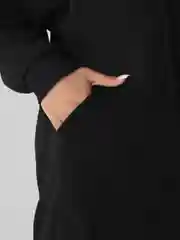 Черный худи женское с капюшоном, оверсайз