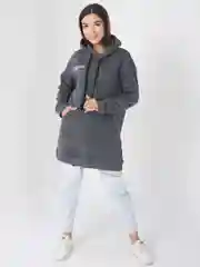 Серый худи женское с капюшоном, оверсайз