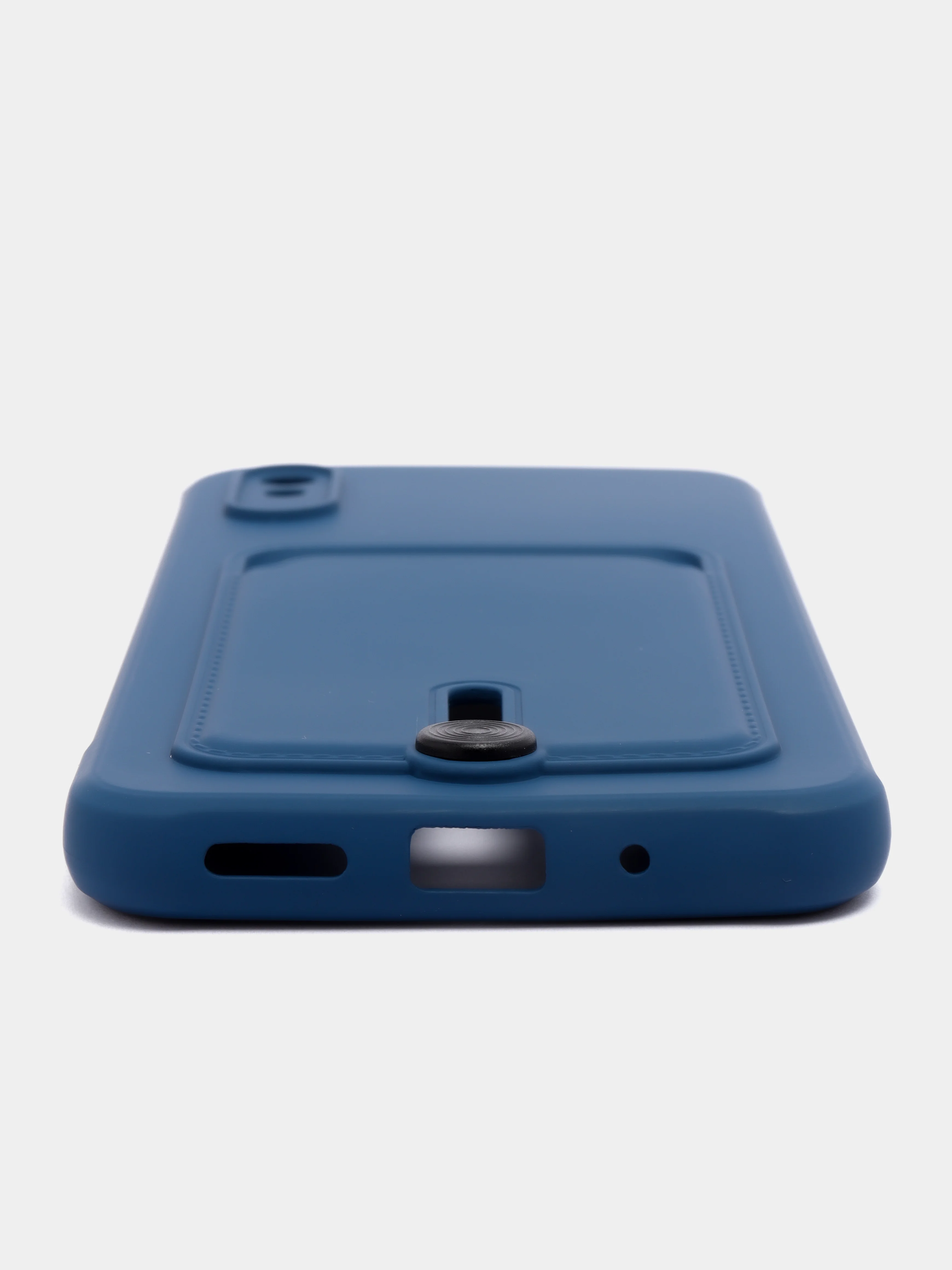 Синий чехол Xiaomi Redmi 9A, Сяоми Редми 9А, силиконовый, с карманом для карты