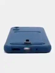 Синий чехол Xiaomi Redmi 9A, Сяоми Редми 9А, силиконовый, с карманом для карты