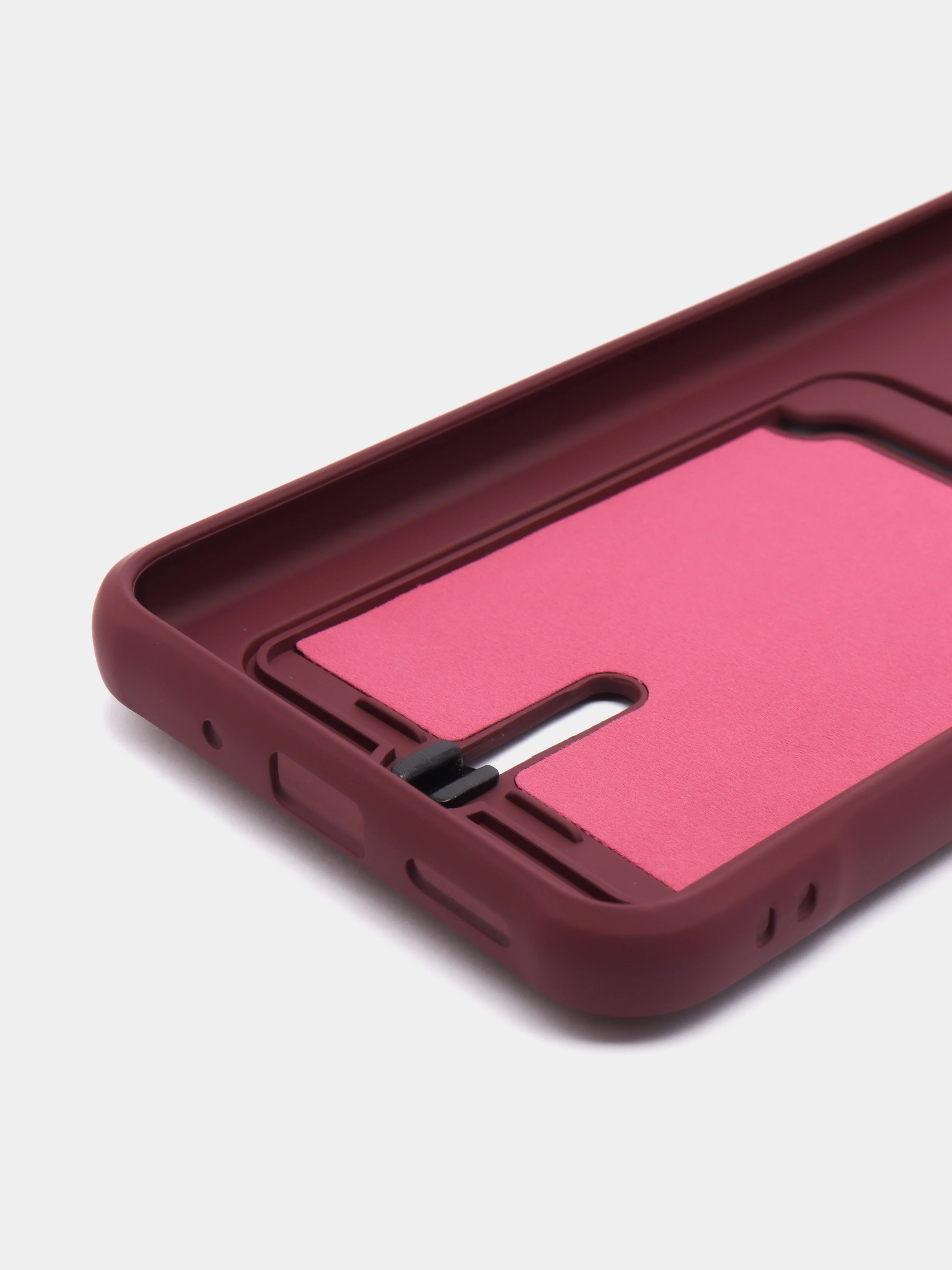 Бордовый чехол Xiaomi Redmi 9A, Сяоми Редми 9А, силиконовый, с карманом для карты