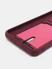 Бордовый чехол Xiaomi Redmi 9A, Сяоми Редми 9А, силиконовый, с карманом для карты