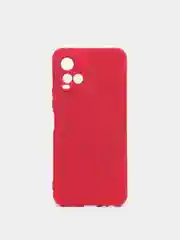 Бордовый чехол с защитой камеры и бархатом внутри Vivo Y21