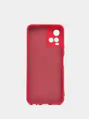 Бордовый чехол с защитой камеры и бархатом внутри Vivo Y21