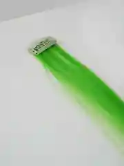 Локон накладной, прямой волос, на заколке, 50 см, 5 гр, цвет зелёный