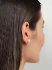 Серебряный серьги пусеты с жемчугом
