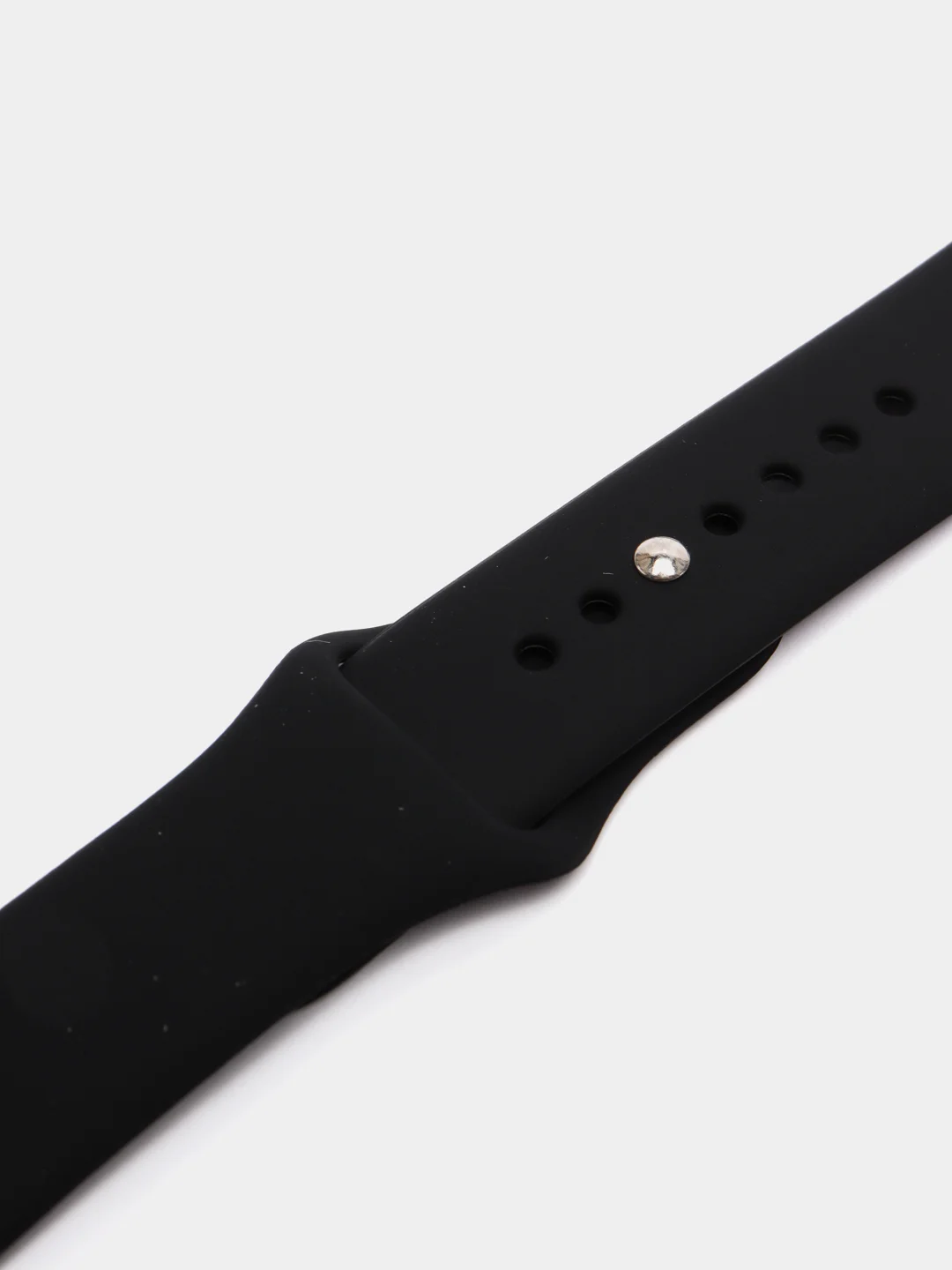 Черный силиконовый ремешок для Apple Watch 38-40-41 мм, 42-44-45 мм, размеры S, M, спортивный