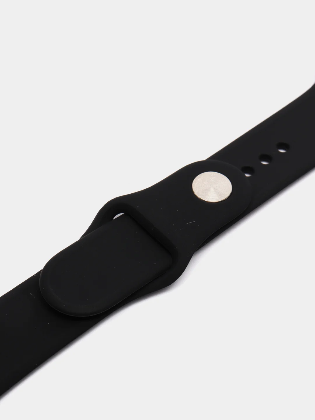 Черный силиконовый ремешок для Apple Watch 38-40-41 мм, 42-44-45 мм, размеры S, M, спортивный