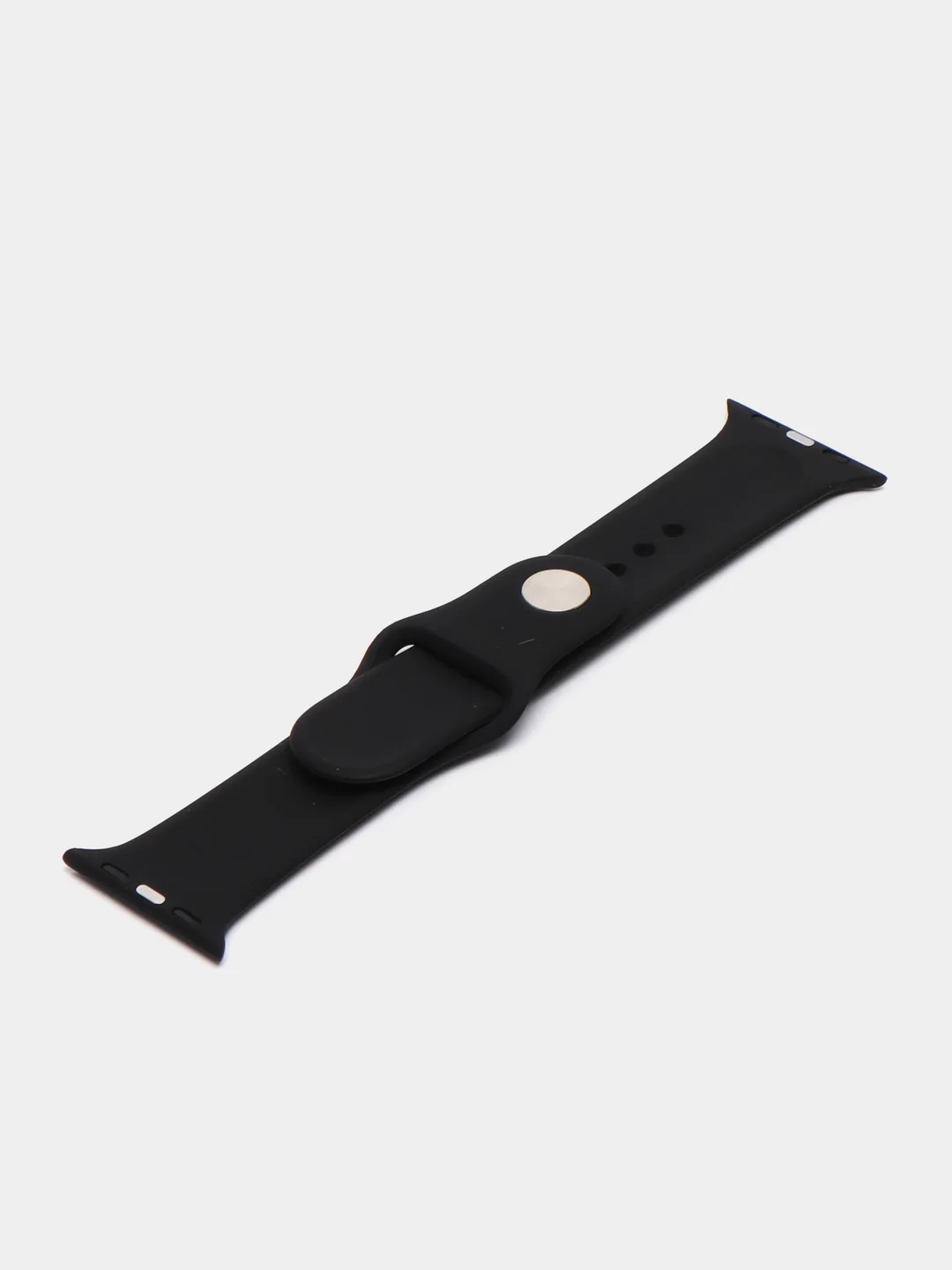 Черный силиконовый ремешок для Apple Watch 38-40-41 мм, 42-44-45 мм, размеры S, M, спортивный