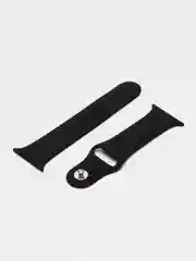 Черный силиконовый ремешок для Apple Watch 38-40-41 мм, 42-44-45 мм, размеры S, M, спортивный