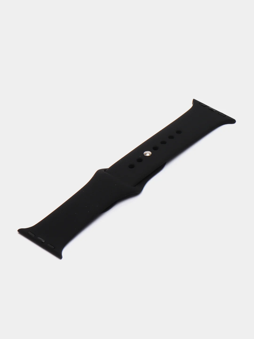 Черный силиконовый ремешок для Apple Watch 38-40-41 мм, 42-44-45 мм, размеры S, M, спортивный