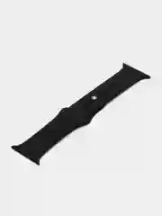 Черный силиконовый ремешок для Apple Watch 38-40-41 мм, 42-44-45 мм, размеры S, M, спортивный