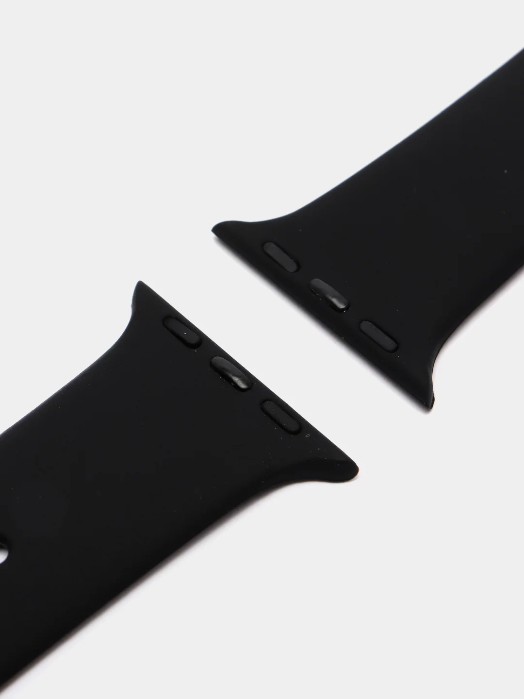 Черный силиконовый ремешок для Apple Watch 38-40-41 мм, 42-44-45 мм, размеры S, M, спортивный