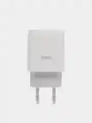 Белый зарядное устройство Hoco C72A и кабель Type-С/Micro, 1 м, 2.1 A