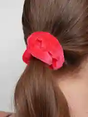 Красный резинка для волос, мягкая бархатная
