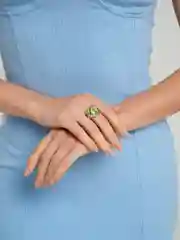Желтый кольцо Наруто Акацуки / аксессуары косплей / кольцо из металла в подарочной упаковке
