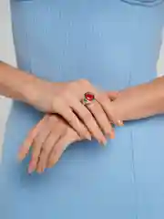 Алый кольцо Наруто Акацуки / аксессуары косплей / кольцо из металла в подарочной упаковке