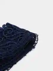 Кружево для шитья, вязаное, тёмно-синее, 150 см*8 см