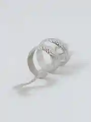 Серебряный фаланговое кольцо "Змея"