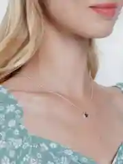 Серебряный цепочка на шею с кулоном "Звездочка"