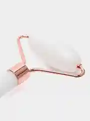 Белый роликовый массажер и скребок гуаша из камня