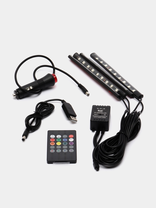 Подсветка салона автомобиля, светомузыка, RGB подсветка, светодиодная подсветка rgb