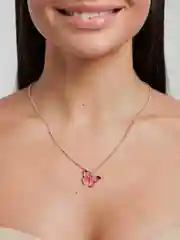Розовый цепочка с подвеской бабочка
