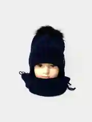 Черный детская шапка, зима