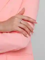 Серебряный кольцо "Объятия рук"