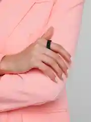 Черный кольцо - цепочка, витое