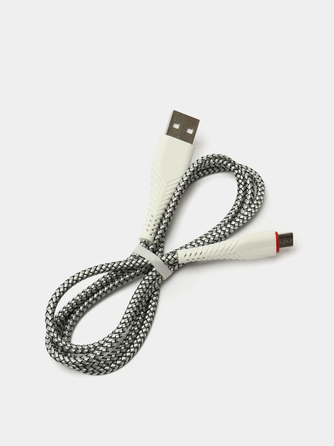 Белый зарядный кабель Borofone BX25 Type-C, Micro USB, Lightning, 2.4A