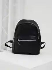 Черный рюкзак женский из экокожи