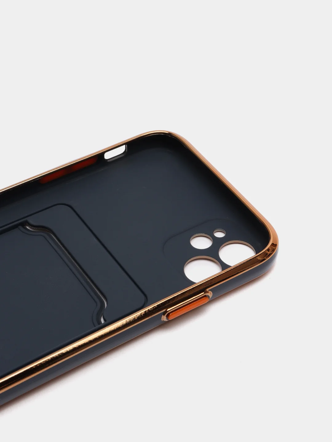 Темно-синий чехол с карманом для карт iPhone 7 8 Plus XR X XS Max 11 Pro Max 12 13 mini айфон про макс