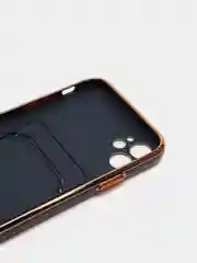 Темно-синий чехол с карманом для карт iPhone 7 8 Plus XR X XS Max 11 Pro Max 12 13 mini айфон про макс