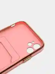 Розовый чехол с карманом для карт iPhone 7 8 Plus XR X XS Max 11 Pro Max 12 13 mini айфон про макс