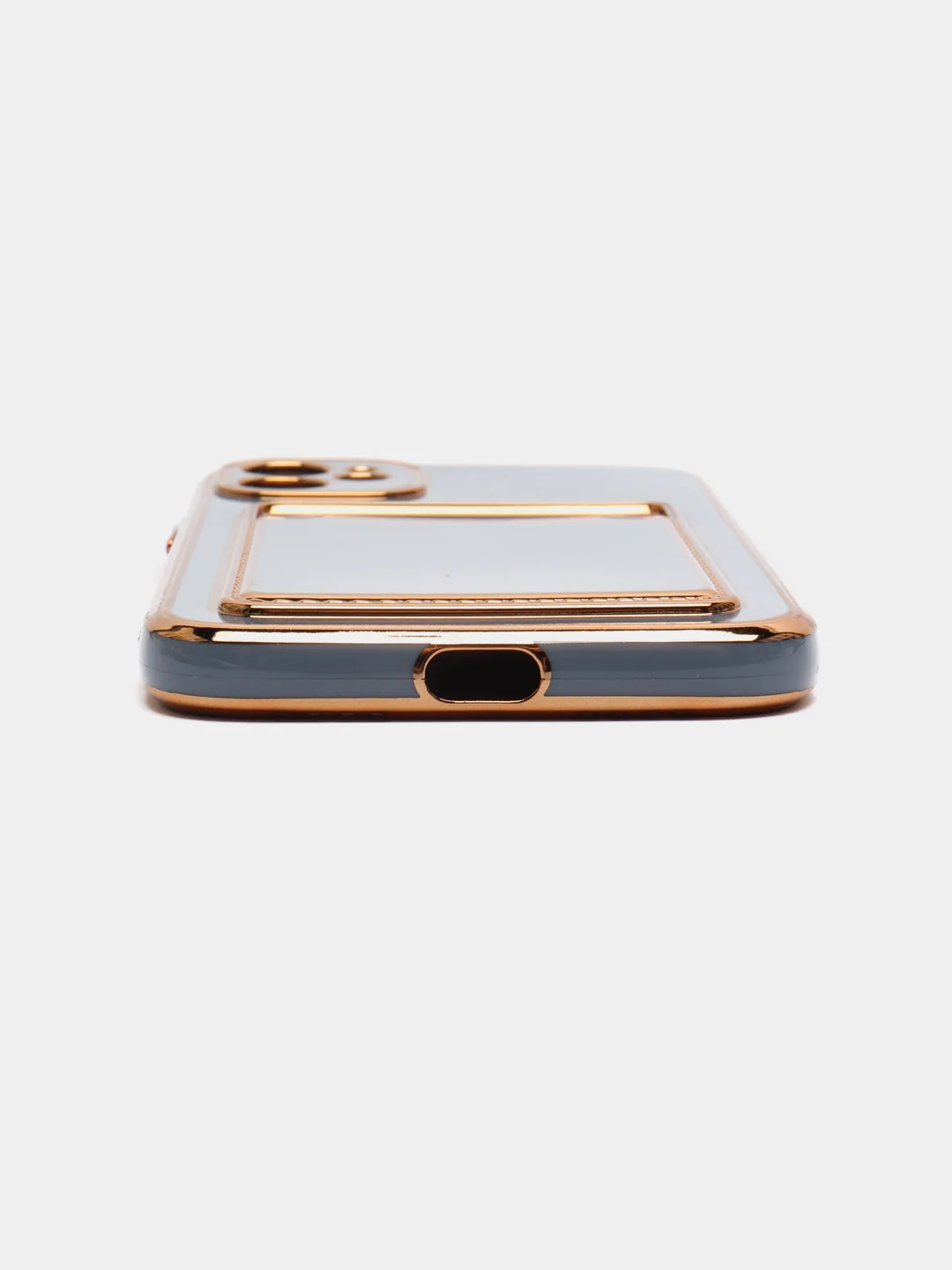 Синий меланж чехол с карманом для карт iPhone 7 8 Plus XR X XS Max 11 Pro Max 12 13 mini айфон про макс