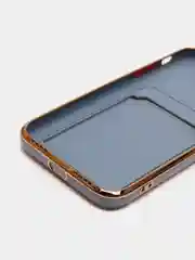 Синий меланж чехол с карманом для карт iPhone 7 8 Plus XR X XS Max 11 Pro Max 12 13 mini айфон про макс