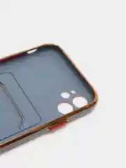 Синий меланж чехол с карманом для карт iPhone 7 8 Plus XR X XS Max 11 Pro Max 12 13 mini айфон про макс