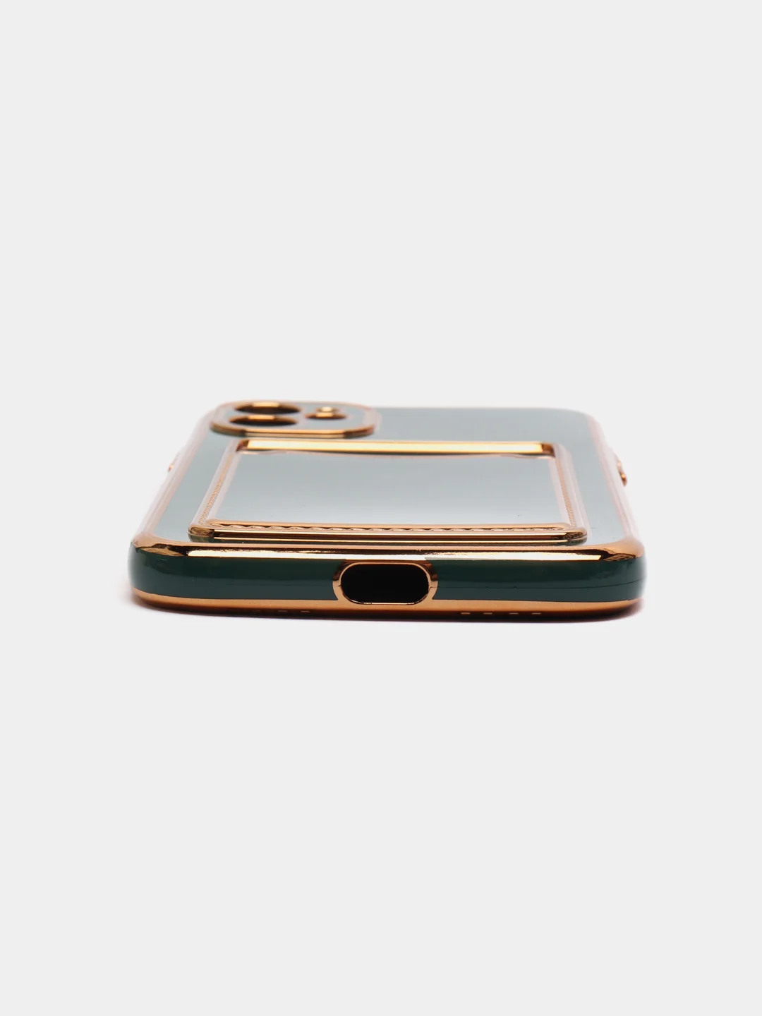 Зеленый чехол с карманом для карт iPhone 7 8 Plus XR X XS Max 11 Pro Max 12 13 mini айфон про макс