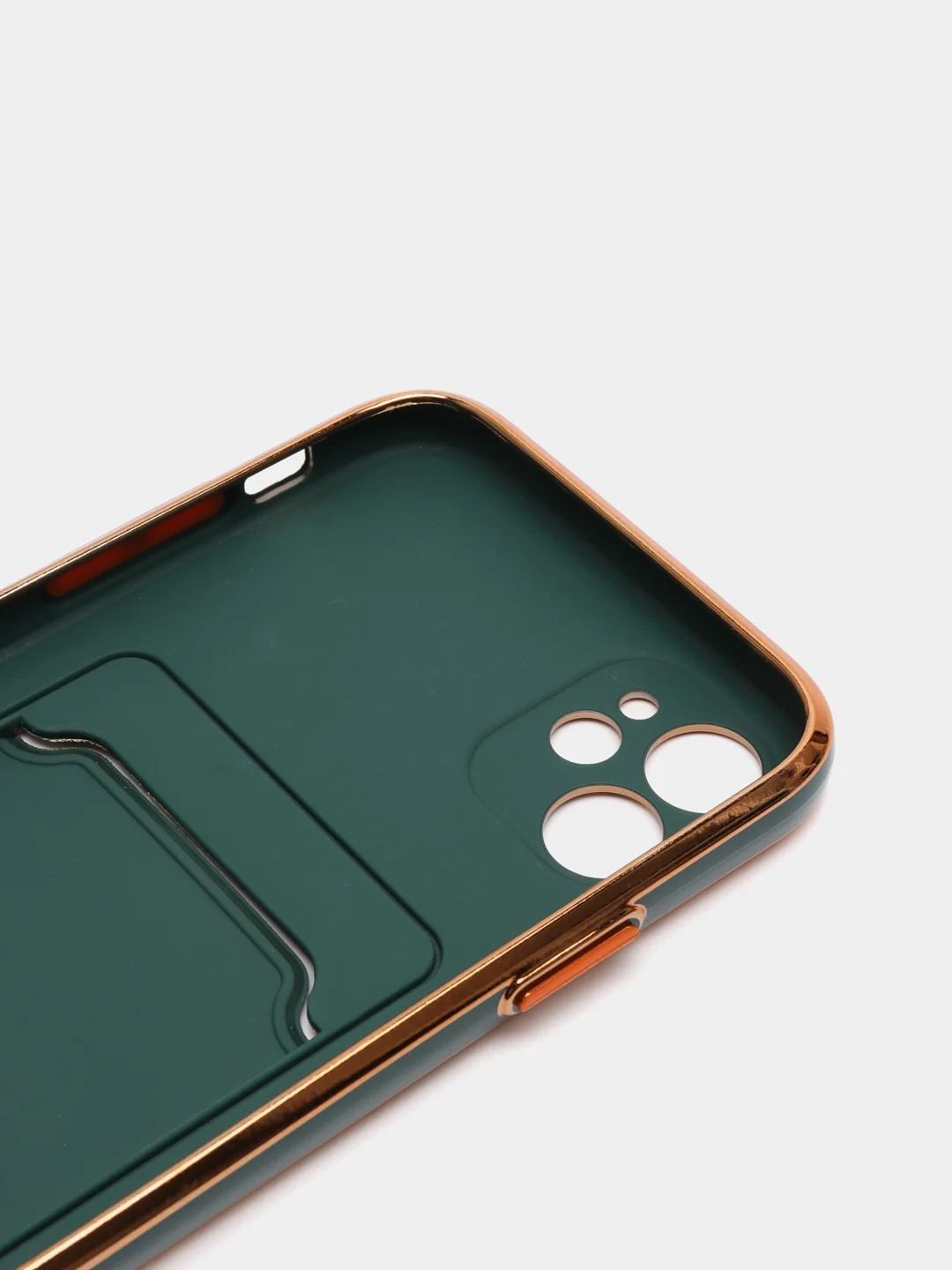 Зеленый чехол с карманом для карт iPhone 7 8 Plus XR X XS Max 11 Pro Max 12 13 mini айфон про макс