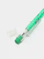 Зеленый простой карандаш сегментный, чернографитный "Кошки", с ластиком