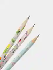 Простой карандаш с ластиком, чернографитный, 3 штуки