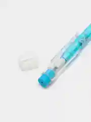 Синий простой карандаш сегментный, чернографитный "Кошки", с ластиком