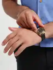 Черный часы мужские, механические, командирские
