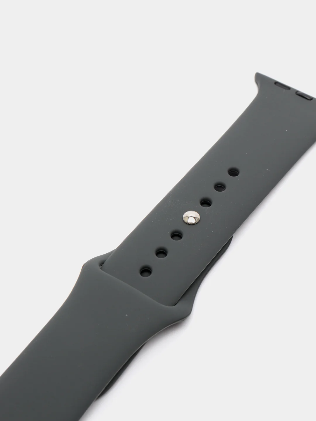 Хром силиконовый ремешок для Apple Watch 38-40-41 мм, 42-44-45 мм, размеры S, M, спортивный