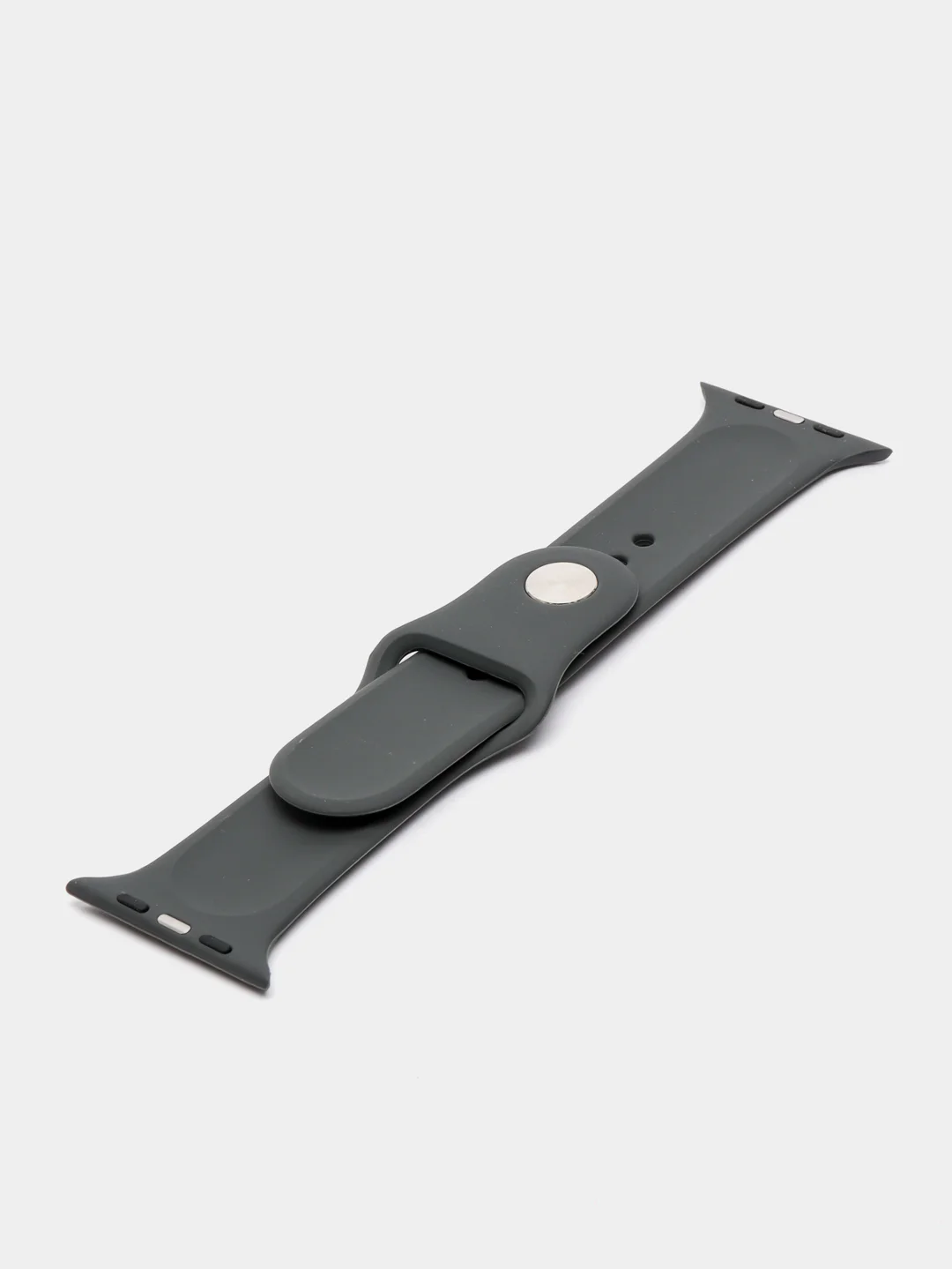 Хром силиконовый ремешок для Apple Watch 38-40-41 мм, 42-44-45 мм, размеры S, M, спортивный
